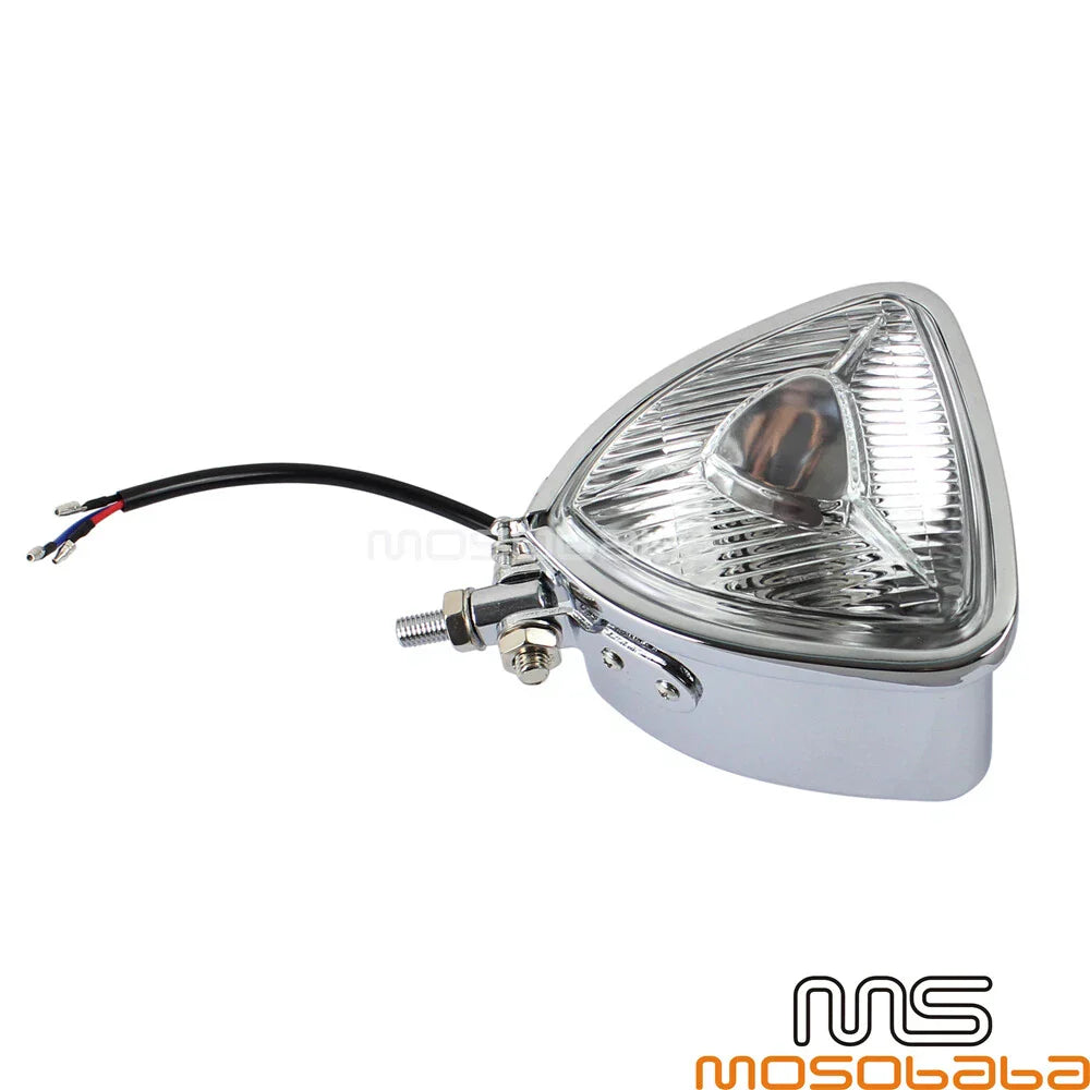 Chrome Triangle Retro Headlight for Harley Street Glide (2006-2023)