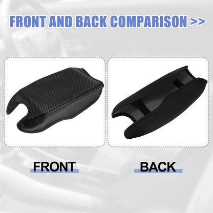 Auto Armrest Protective Cover Pad for Honda HR-V (2016-2021) Carbon Fiber