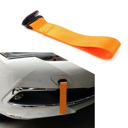 Orange Tow Towing Strap Belt Rope for Universal Car Rear/Front Bumper