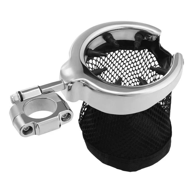 Universal 1.25" Handlebar Crash Bar Drink Cup Holder for Harley Softail Dyna