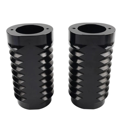 Black Retro Fork Boot Slider Covers for Harley Tour Road Street Tri Glide FLHR (2009-2023)
