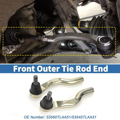 2 x Front Outer Tie Rod Ends for Honda CR-V (2017-2023)