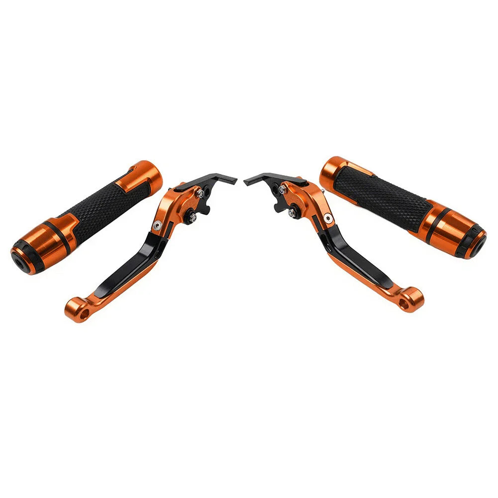 Orange Extendable Brake Clutch Levers Grips Set for Suzuki DL1000 (2002-2023)