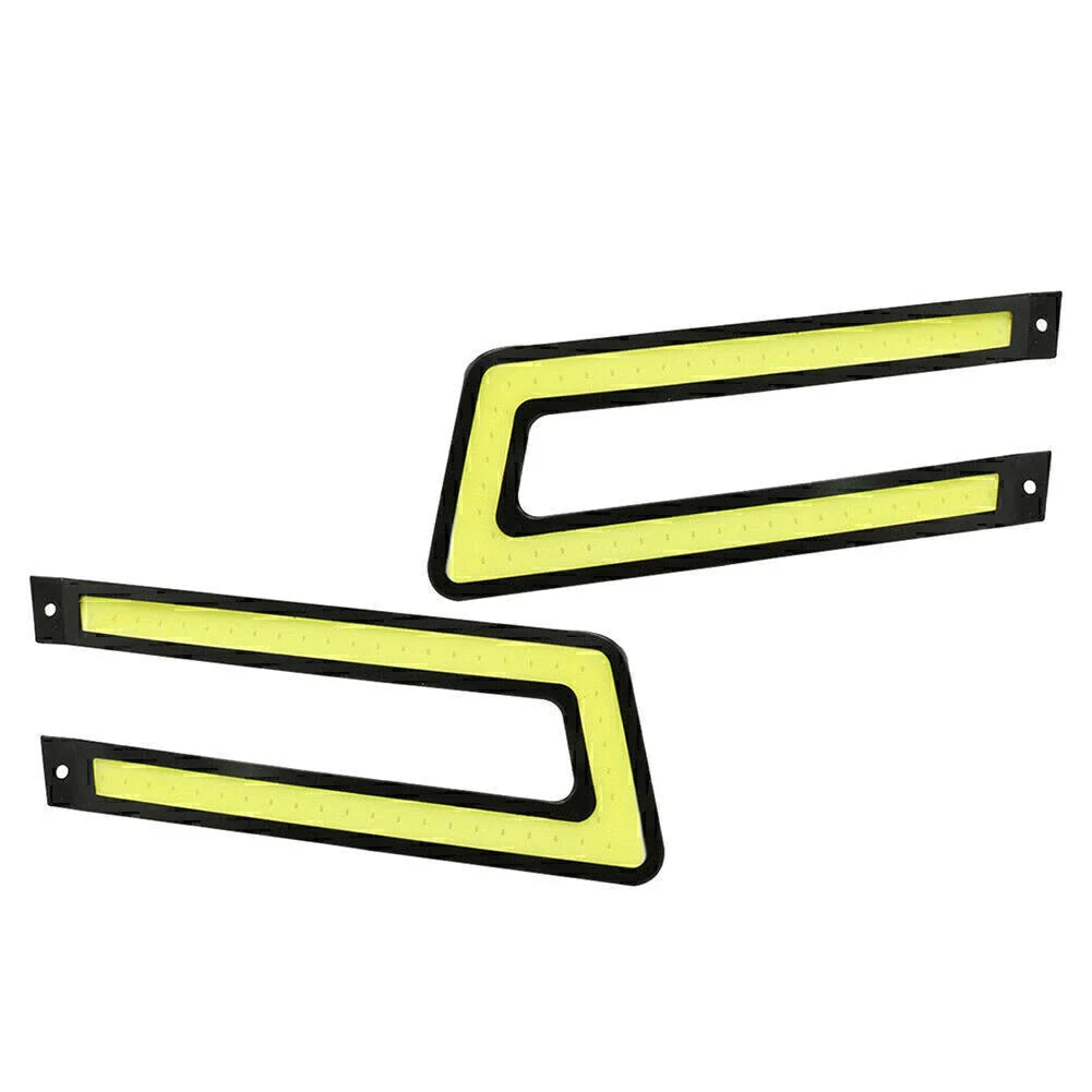 White COB DRL LED Daytime Running Lights for Universal Car Fog Lamp