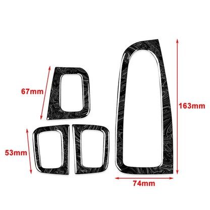 4x Fire Red Door Window Switch Panel Trim for Benz C-Class, GLC-Class (15-23)