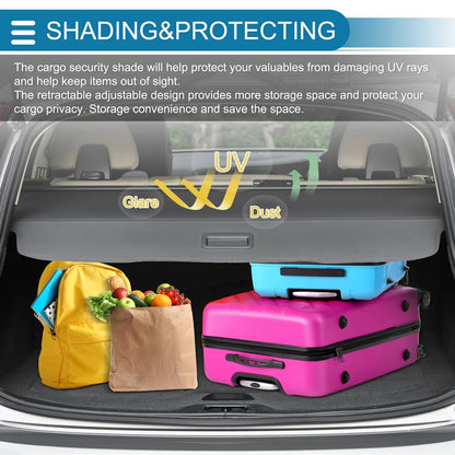 Retractable Cargo Cover for Dodge Durango 2011-2025 Rear Trunk Shelf