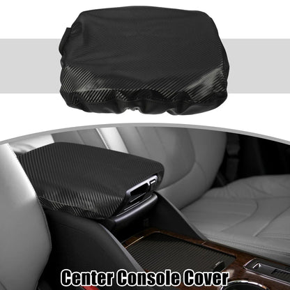 Center Console Cover Pad for Dodge Ram 1500 2009-2018 Carbon Fiber Black