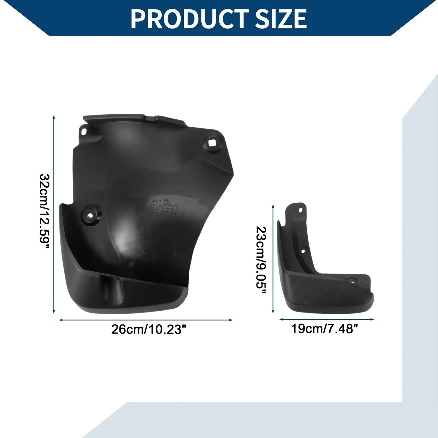 Mud Flaps Splash Guards 2 x Front & Rear for Honda BRV (2015-2021)