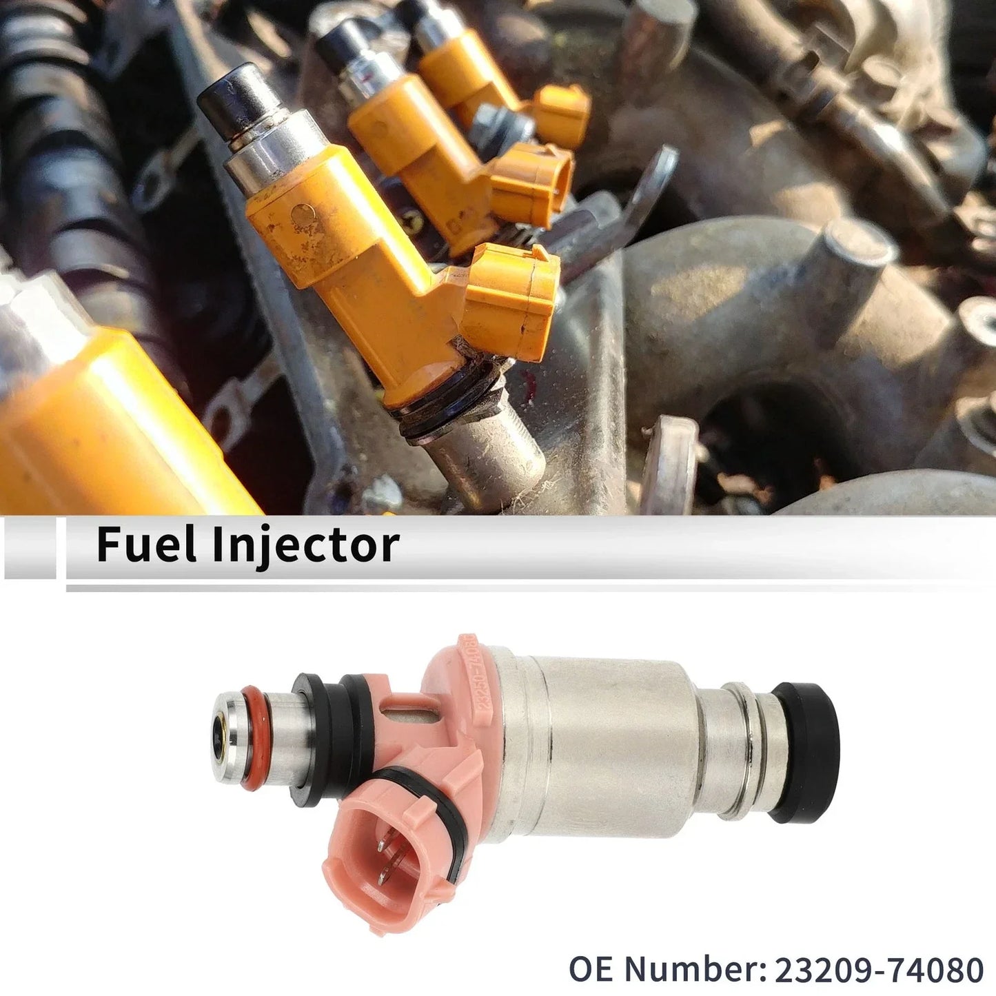 Fuel Injector 4.5L for Lexus LX450 (1996-1997) 1 x Pink Silver Tone