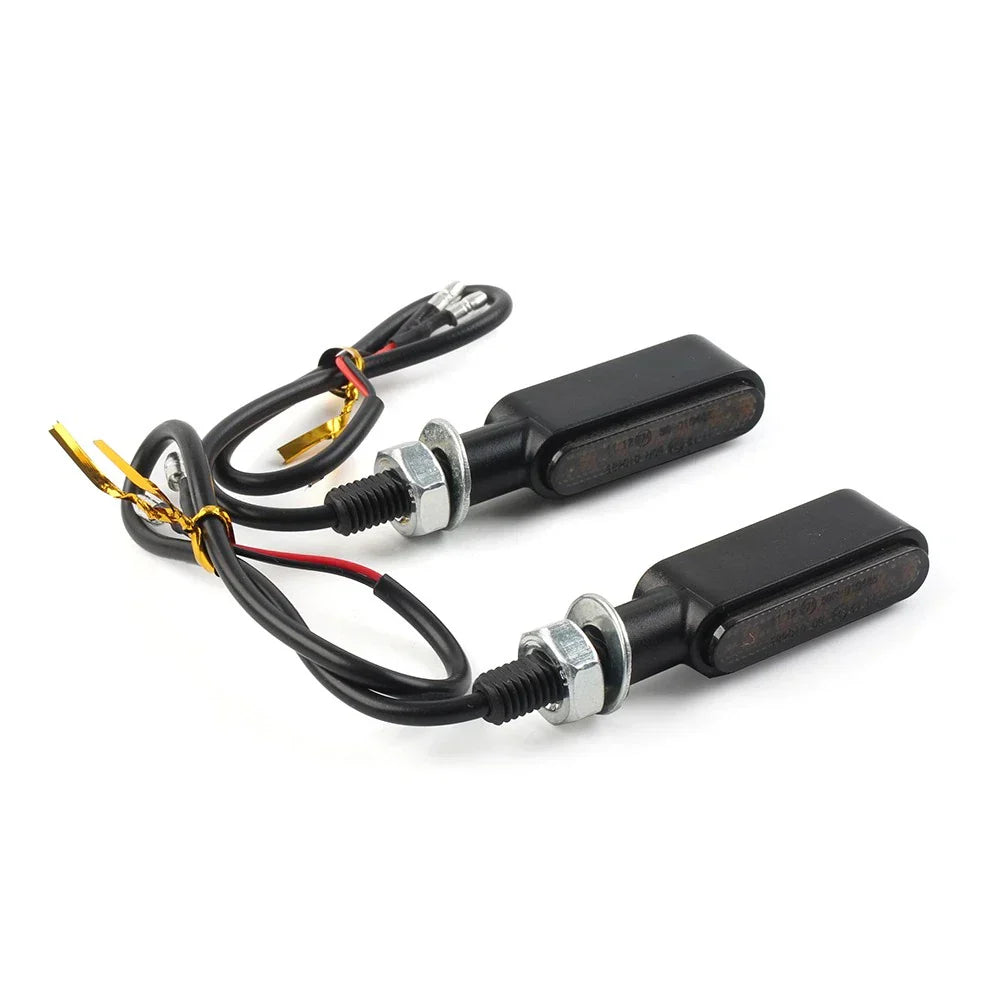 LED Mini Turn Signal Amber Lights for Cafe Racer Bobber