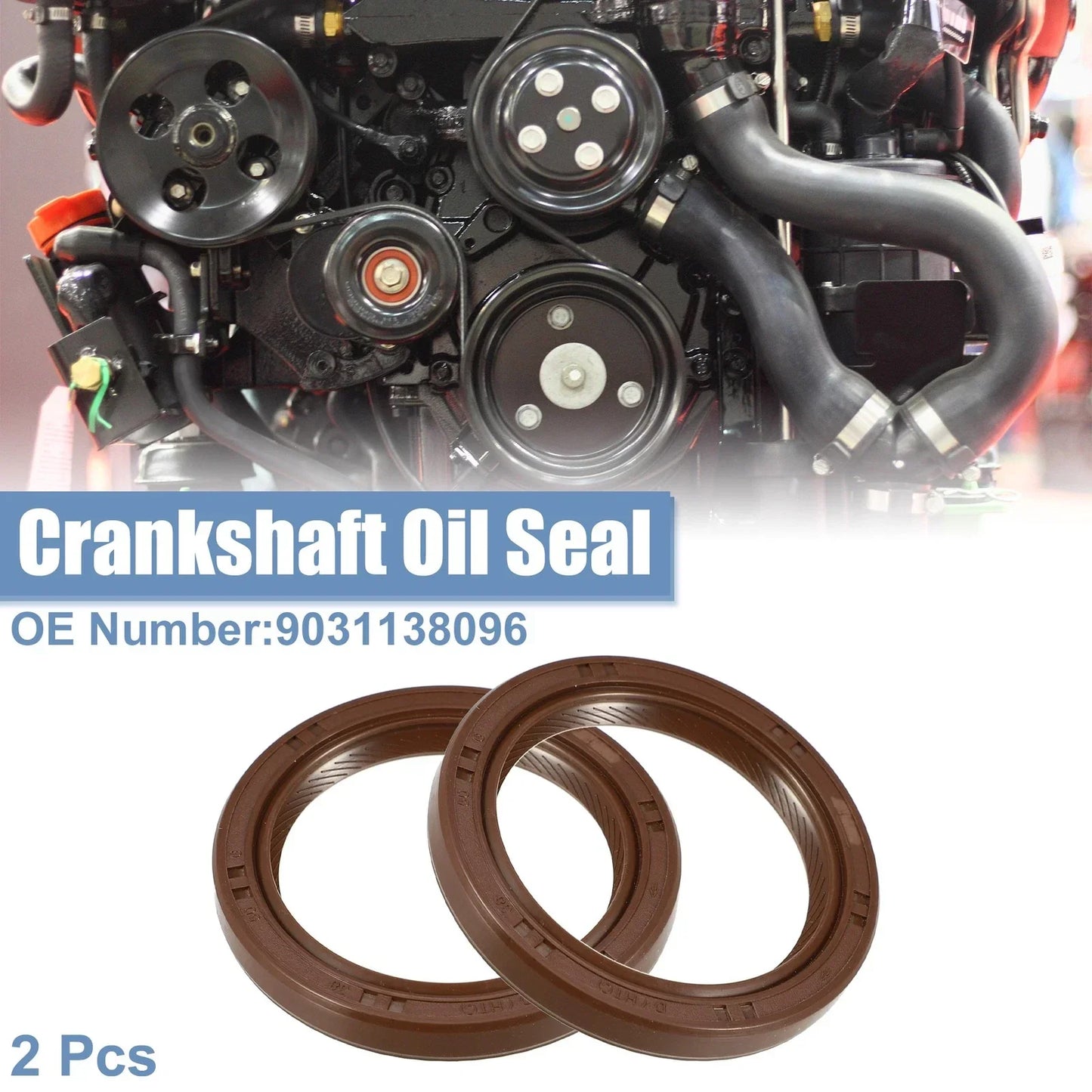 2 x Engine Crankshaft Oil Seals for Lexus CT200h (2012-2017)