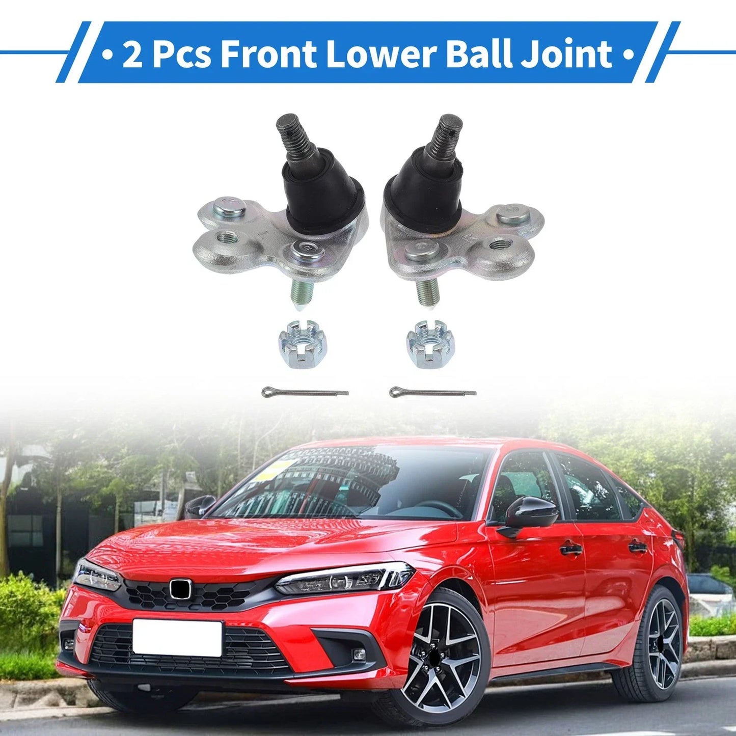 2 x Front Lower Ball Joints for Honda Civic (2006-2011)