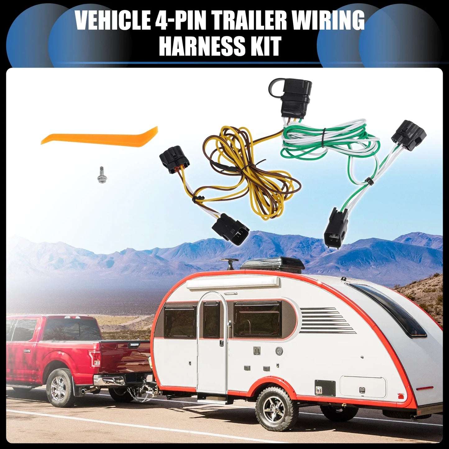 4-Pin Trailer Wiring Harness Kit for Dodge Ram 1500 (1995-2001)