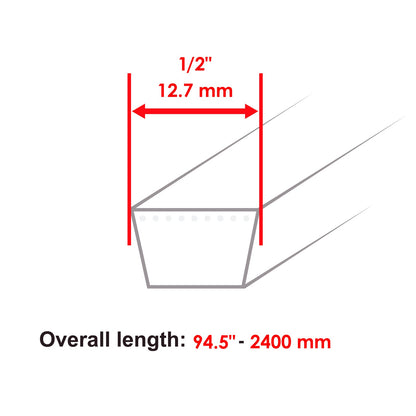 Deck Belt Replacement for Simplicity 1696022 2518 2690472 2518 (—)