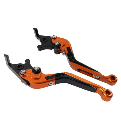 CNC Orange Extendable Brake Clutch Levers for Honda CBR650R CB650F (14-23)