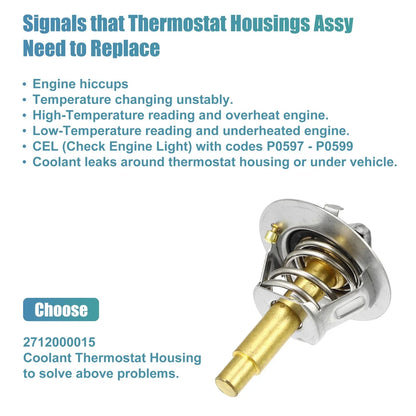 Engine Coolant Thermostat for Mercedes-Benz C230 1.8L (2003-2005)