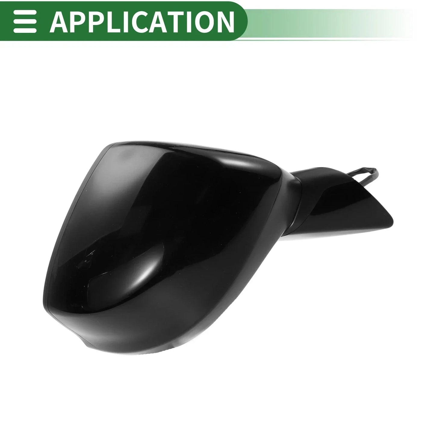 Right Side Door Mirror for Honda Civic 2012-2015 Manual Folding Gloss Black
