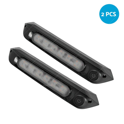 287MM Dual LED Bug Light 12/24V Amber/White Lights for Car Awning