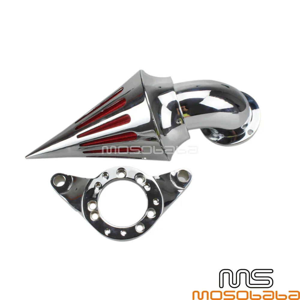 Chrome Cone Spike Air Cleaner Filter for Harley Dyna CV Carburetor (2000-2017)