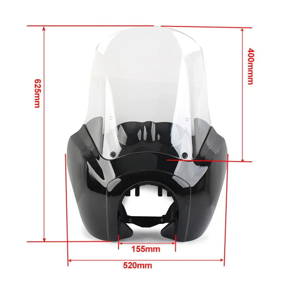 15'' Windshield Headlight Fairing Cover for Harley Dyna FXDXT (2006-2017)