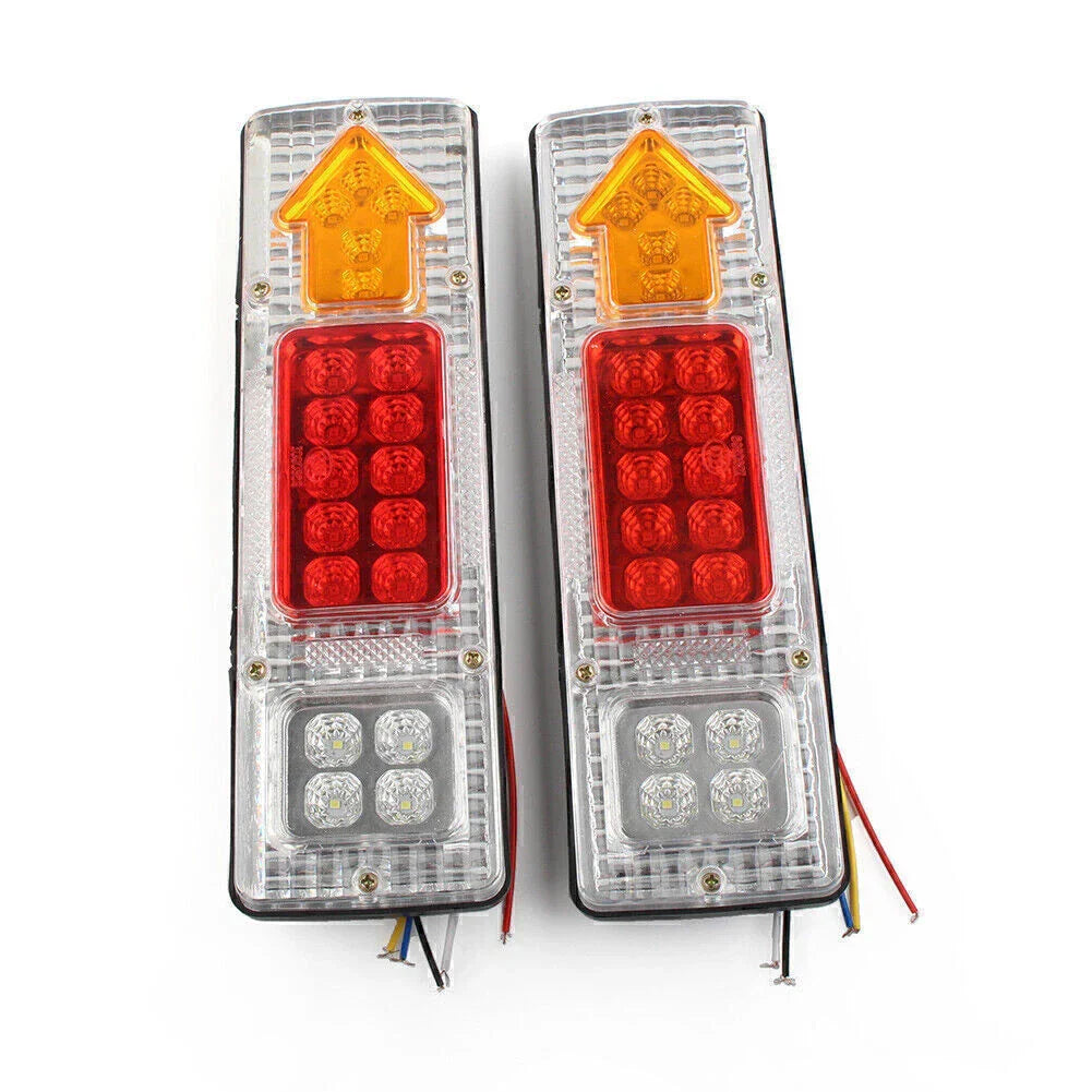 LED Rear Tail Lights Brake Turn Signal Reverse Lamp for Trailer Truck Caravan