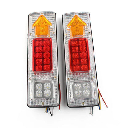 LED Rear Tail Lights Brake Turn Signal Reverse Lamp for Trailer Truck Caravan