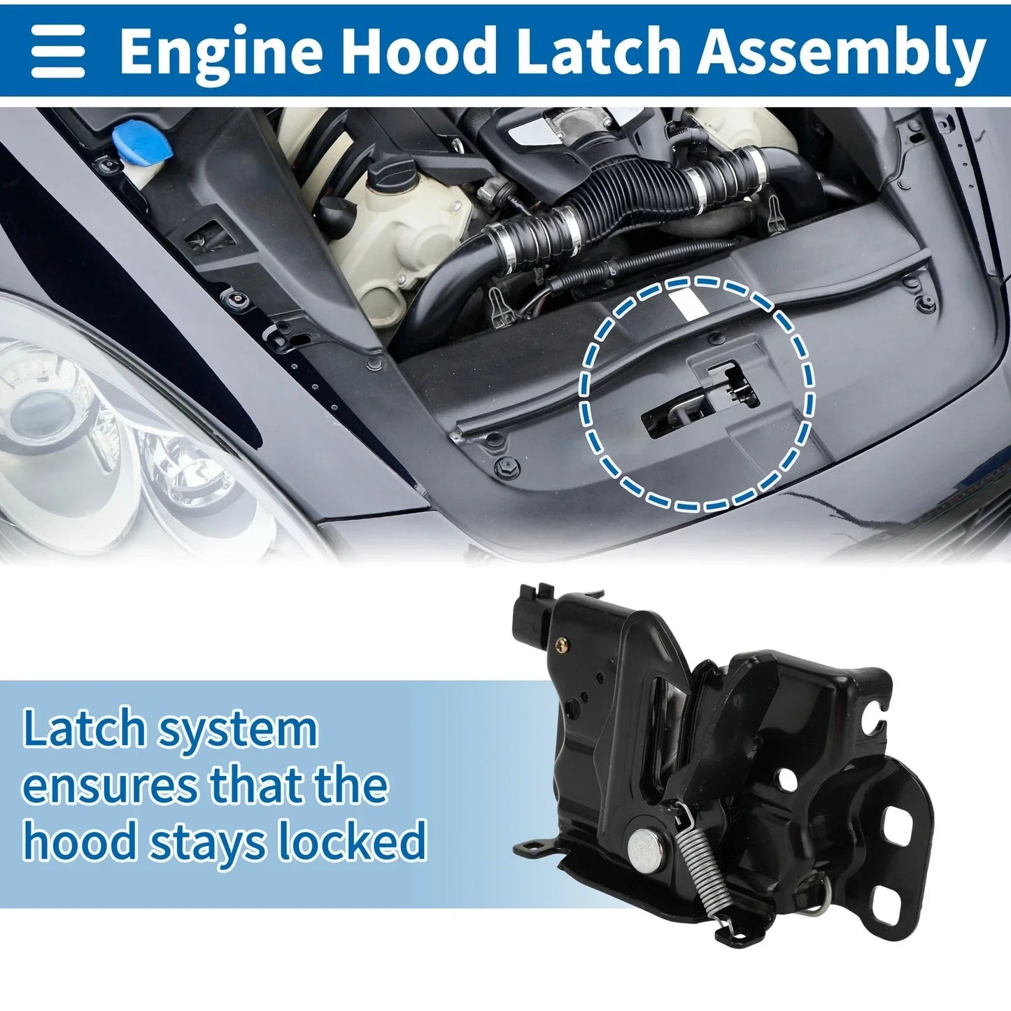 Hood Latch Assembly for Dodge Challenger (2011-2015) - 1 x Quality Parts
