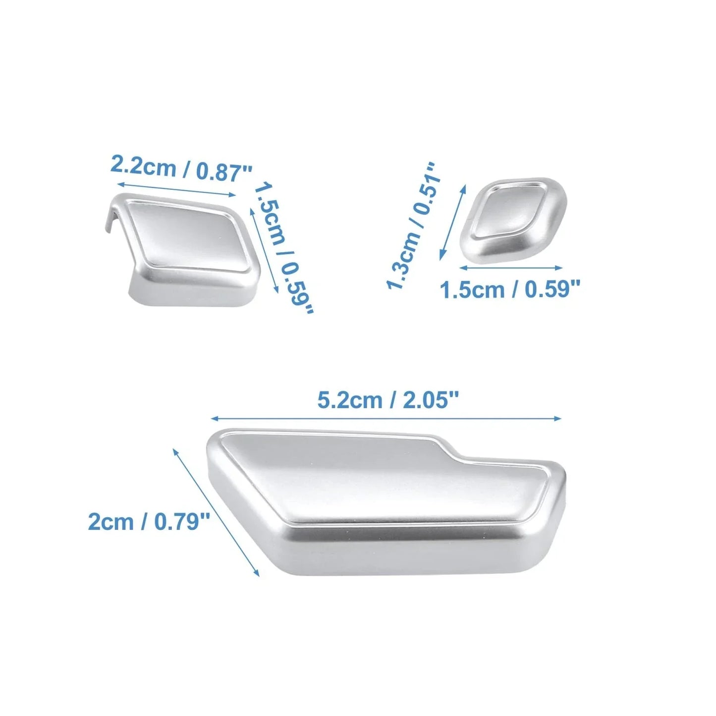 3 x Door Seat Adjust Button Switch Cover Trim Set for Mercedes Benz (2010-2015)