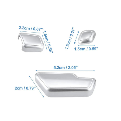 3 x Door Seat Adjust Button Switch Cover Trim Set for Mercedes Benz (2010-2015)