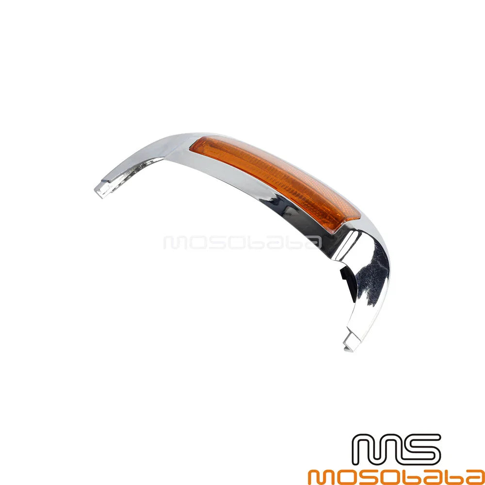 Chrome & Yellow LED Front Fender Tip Light for Harley Electra Glide (2000-2009)