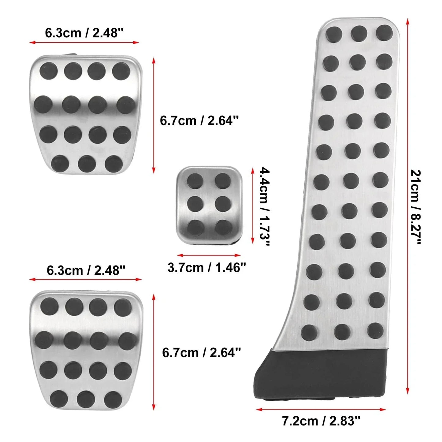 4 Pcs Manual Transmission Pedal Pad Covers for Mercedes-Benz
