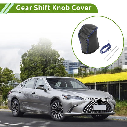 Car Gear Shift Knob Cover for Lexus NX300 2014-2021 Black Carbon Fiber