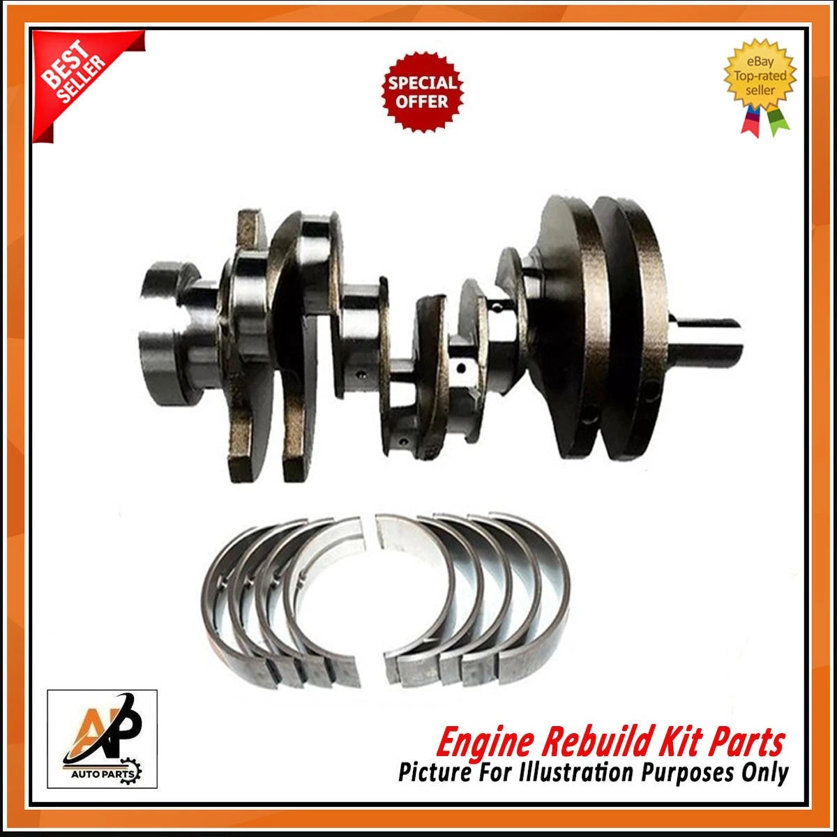 Crankshaft Alloy Steel + Rebuild Kit for Land Rover Range Rover (2010–2013)