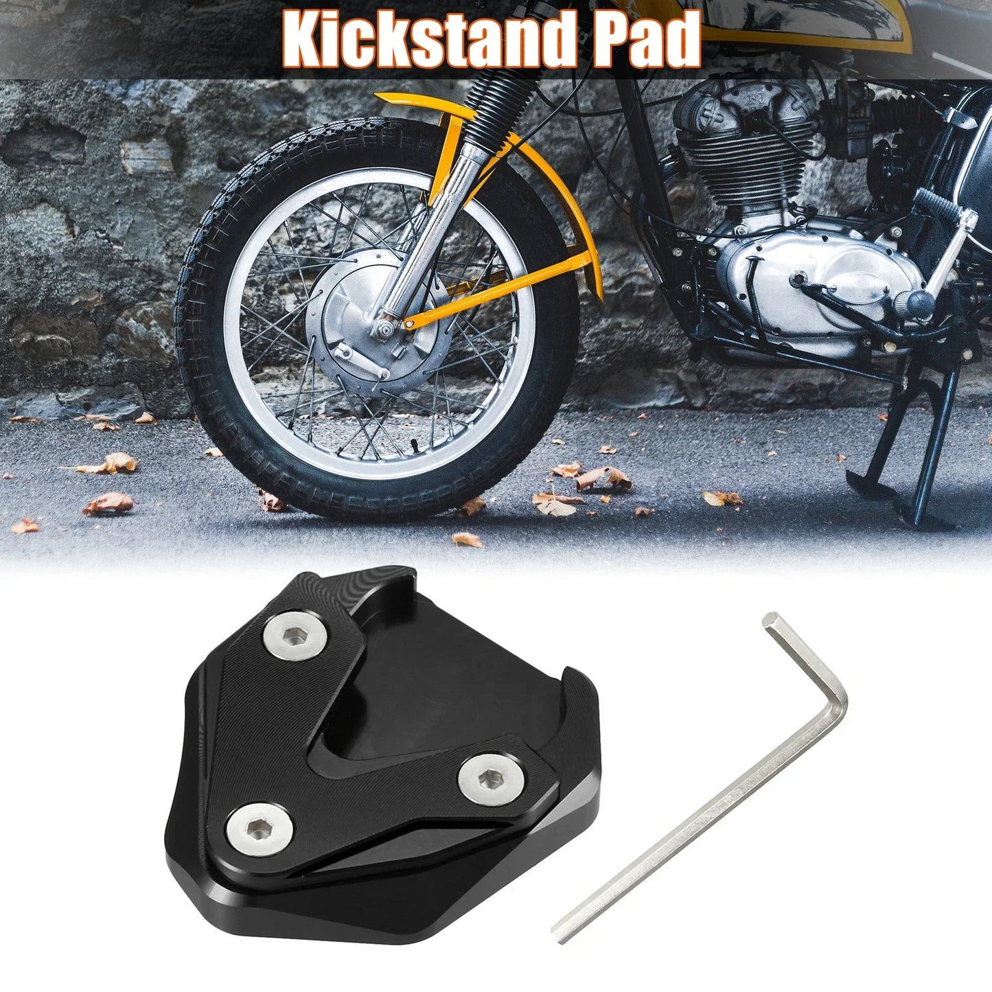 Motorcycle Kickstand Pad for HONDA CB1300 (2020-2023) - Black Side Stand Plate