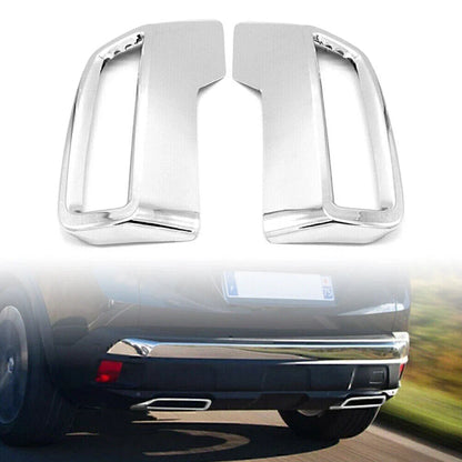 Rear Exhaust Muffler Tail Pipe Cover Trim for Peugeot 3008 5008 (2016-2019)