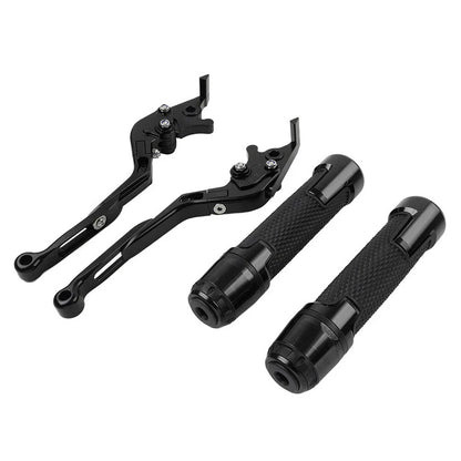 Black Extendable Brake Clutch Lever Grip Set for Ducati Panigale (2012-2019)