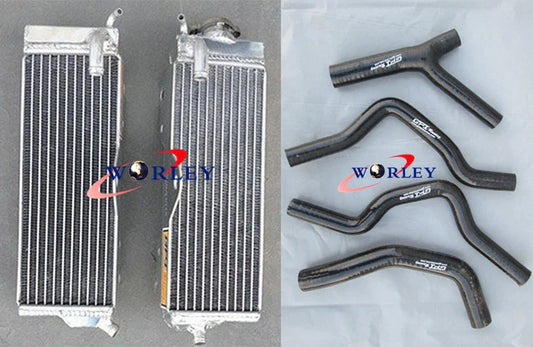 Aluminum Radiator + RED Hose for HONDA CR500 CR500R (1985-1988)