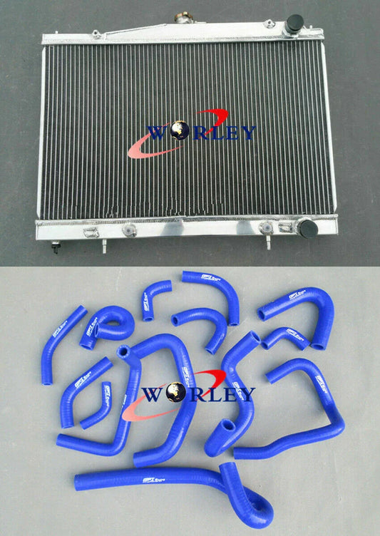 Aluminum Radiator & Silicone Hoses for Nissan R33 R34 GT GTT GTR (1999-2000)
