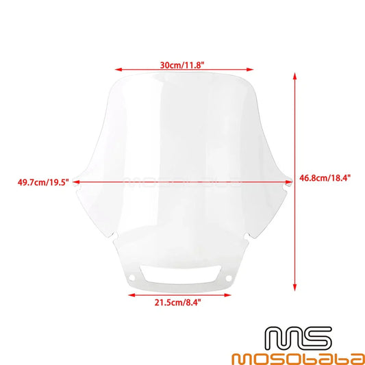 18.4" Headlamp Fairing Windshield w/Bracket for Harley Softail FXLR FXST FXBB (2018)