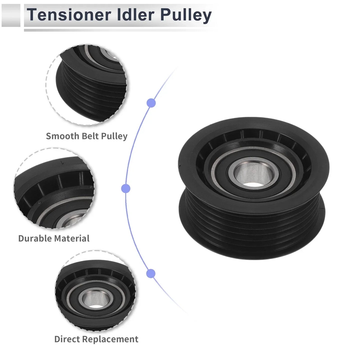 Drive Belt Idler Pulley for Mercedes-Benz S-Class (1999-2013) 1 x Pc