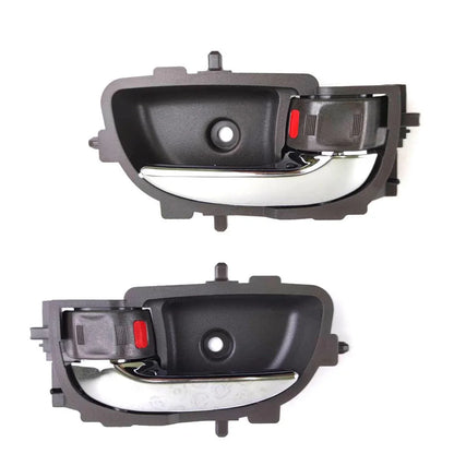 Interior Door Handle Gray+CH Pair L+R Fits Toyota Vios Yaris 4D SED 2007-12 D06