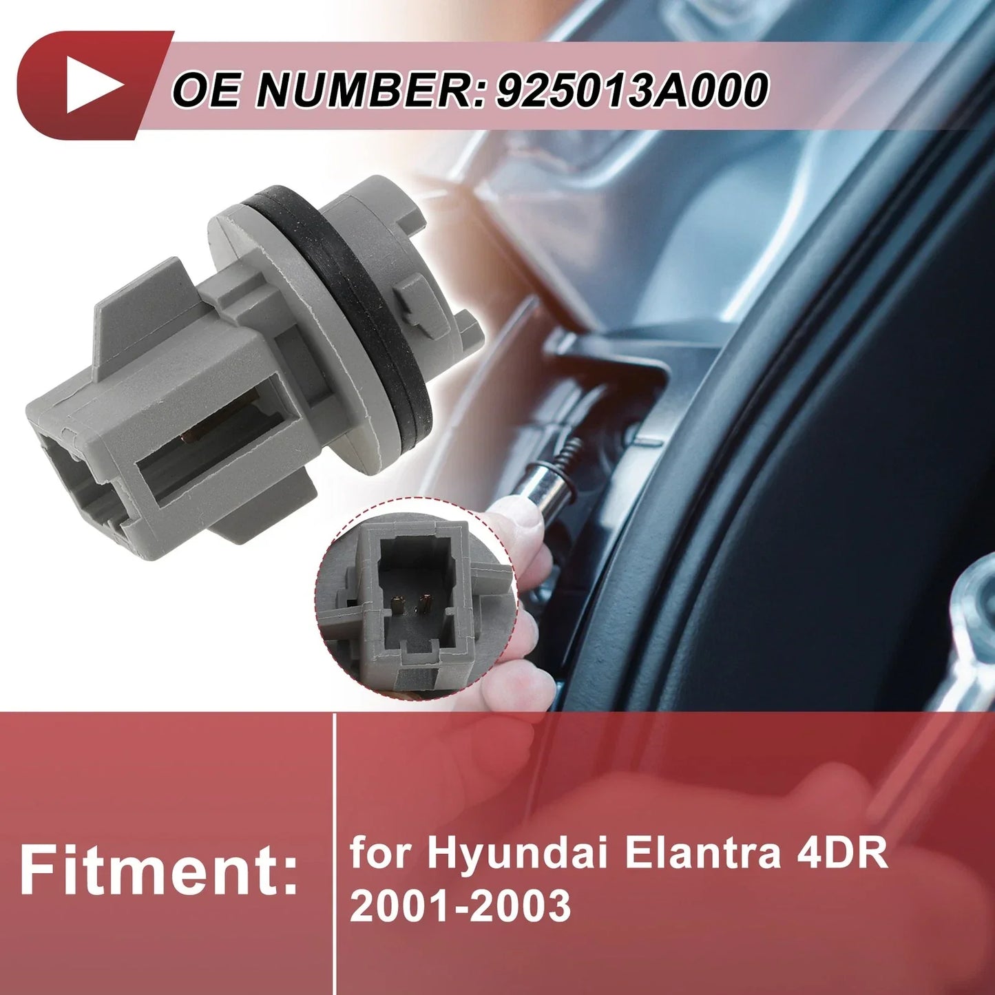 License Plate Light Socket for Hyundai Elantra 2001-2003 (1 x Socket)
