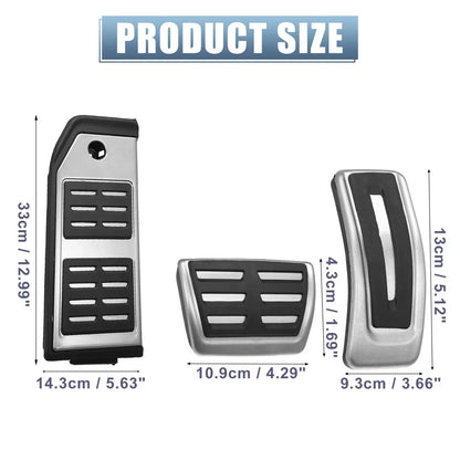 3 x Gas Brake Foot Rest Pedal Covers for Audi Q7 Q8 & Porsche Cayenne