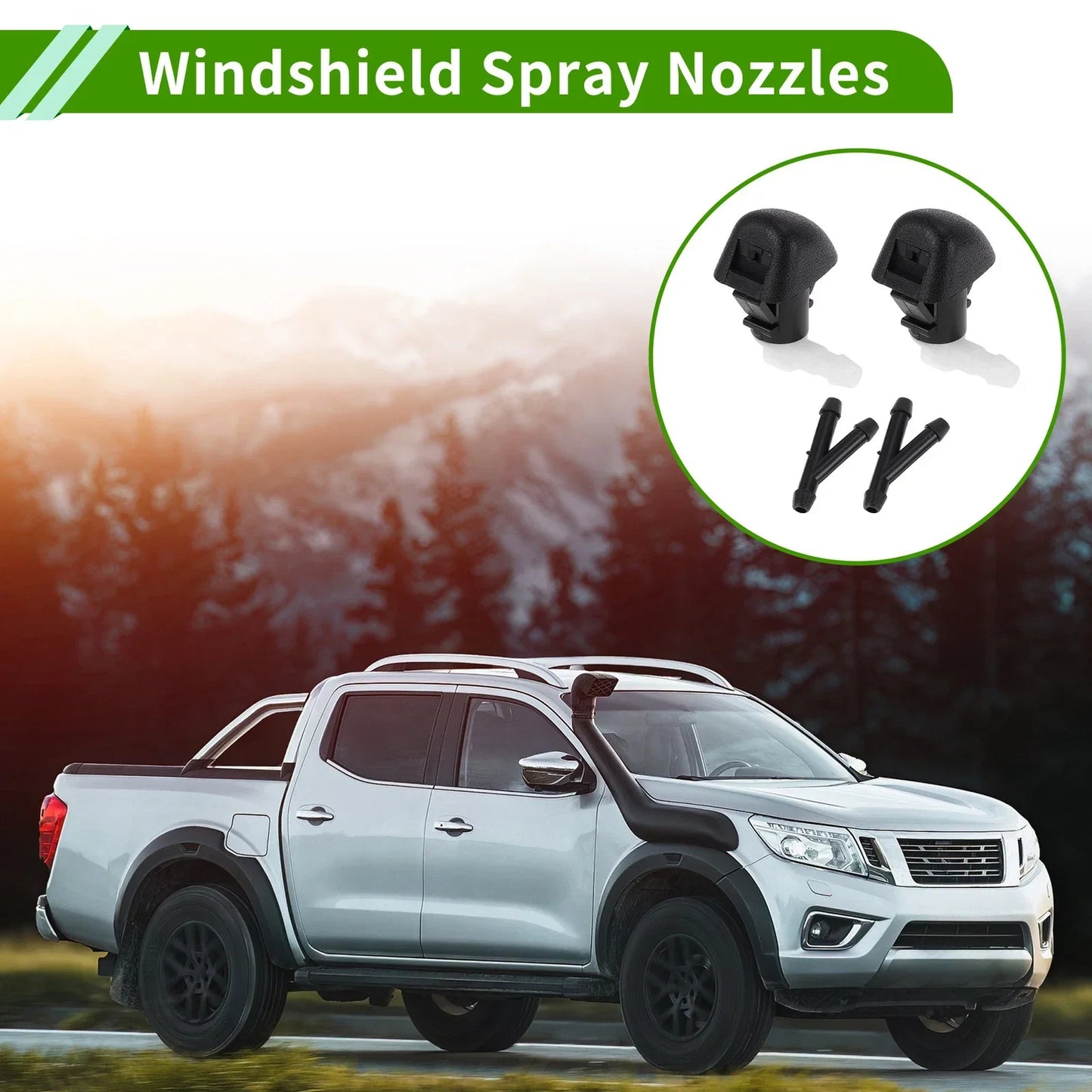 Windshield Washer Nozzle & 2 x Hose Connectors for Honda Odyssey