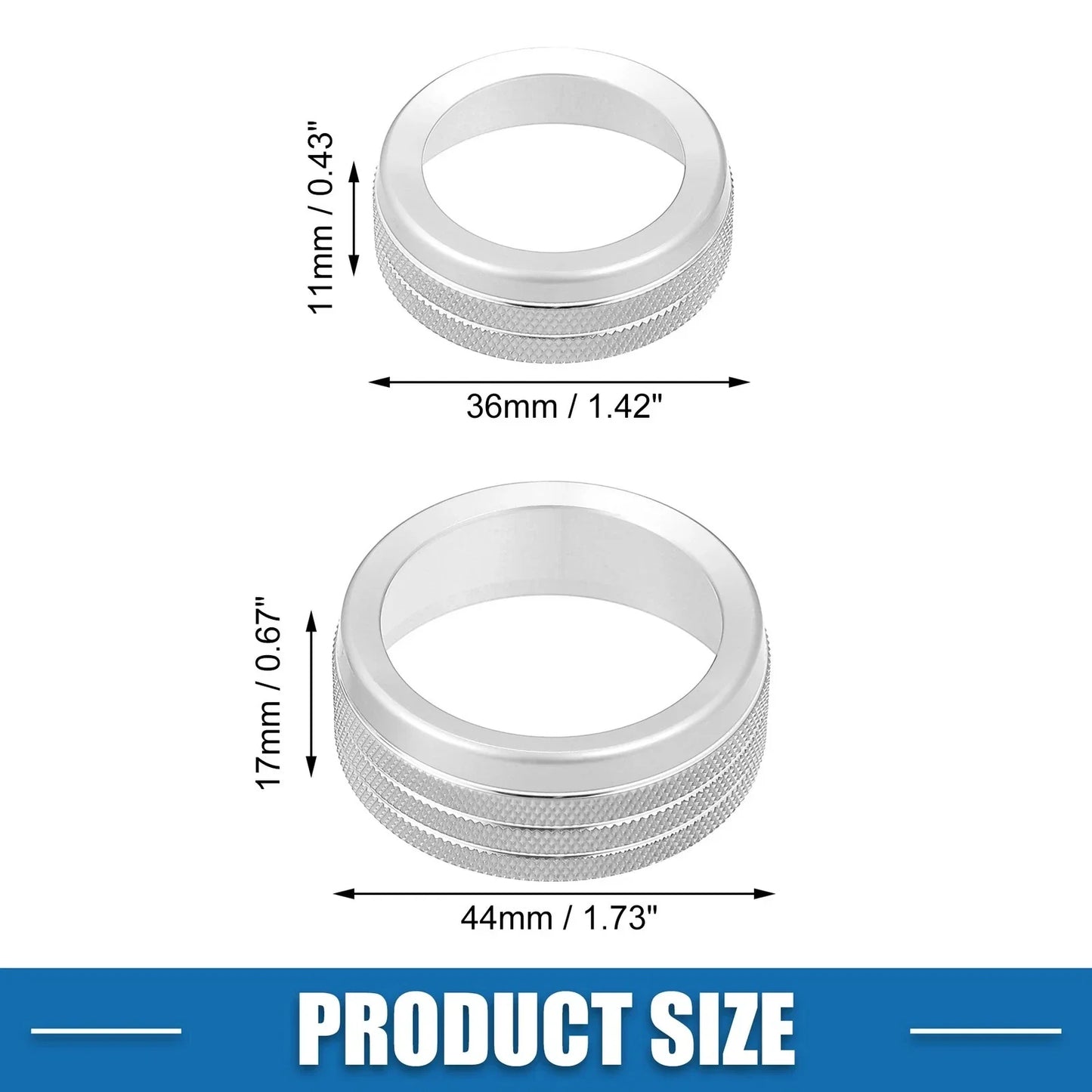 AC Radio Switch Knob Cover Decals for Dodge Durango (2014-2020) - Set of 3