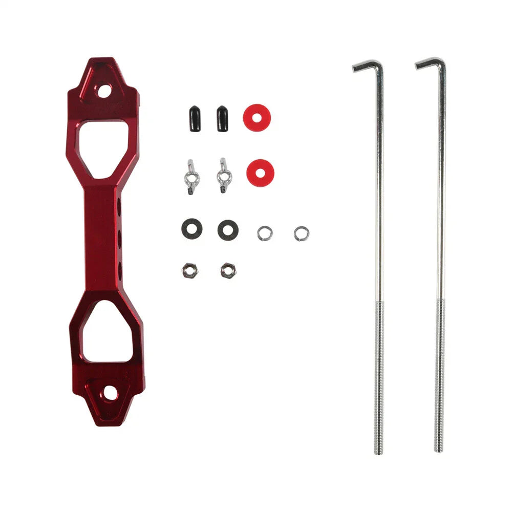 Red Aluminum Battery Tie Down Bracket for 21 21R 22F (2021-2022)