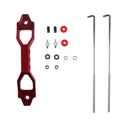 Red Aluminum Battery Tie Down Bracket for 21 21R 22F (2021-2022)