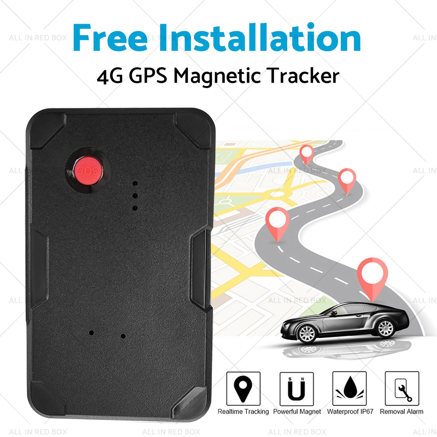 4G GPS Tracker Magnetic Live Tracking Device for Vehicle Car Mini