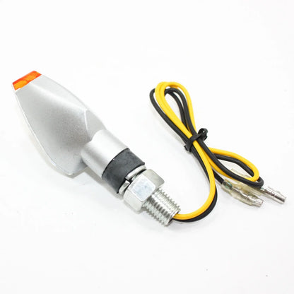 12V LED Indicator Turn Signal Light for Silver PIT Dirt Motorcycle Bike MX