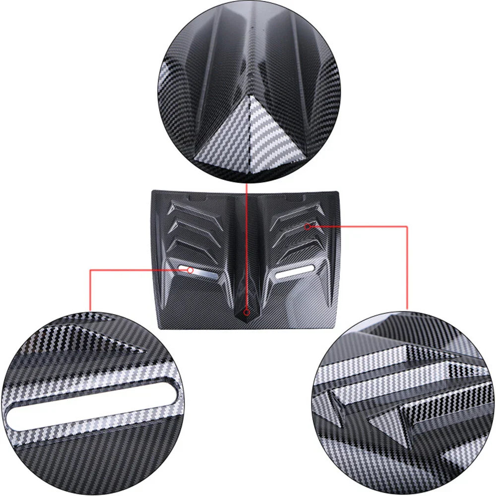 Carbon Fiber Look Hood Vent Scoop Cover